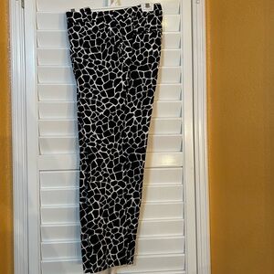 Dalia Black and White Straight Leg Pants